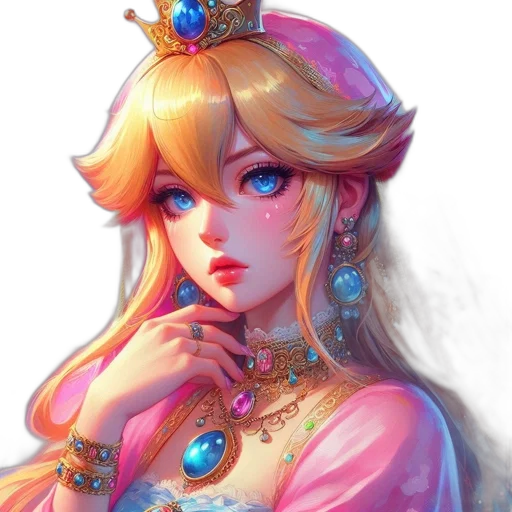 crown, dress, jewelry, fantasy art transparent PNG cut-out