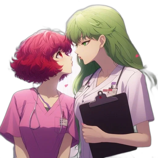 staff, hair, anime, vaporwave transparent PNG cut-out