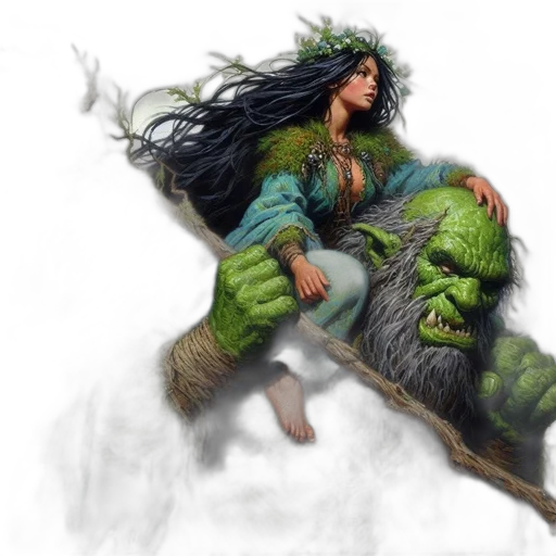 fantasy art, concept art, comic book art, photorealistic transparent PNG cut-out