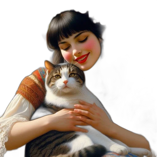 animal, photorealistic, oil painting, fantasy art transparent PNG cut-out