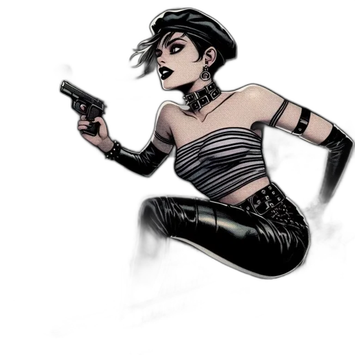 weapon, comic book art, concept art, cyberpunk transparent PNG cut-out