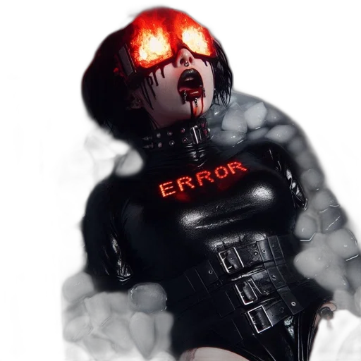 robot, mask, weapon, cyberpunk transparent PNG cut-out
