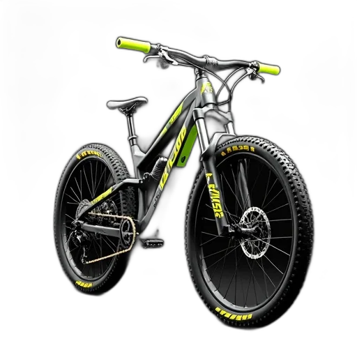 3d render, photorealistic, mountain, bike transparent PNG cut-out
