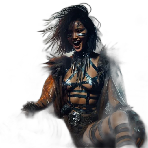 fantasy art, concept art, comic book art, cyberpunk transparent PNG cut-out
