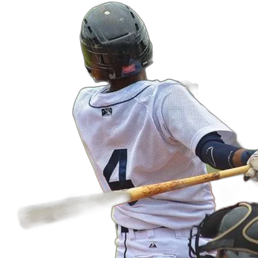 baseball, player, white, uniform transparent PNG cut-out