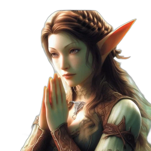 face, fantasy art, concept art, 3d render transparent PNG cut-out