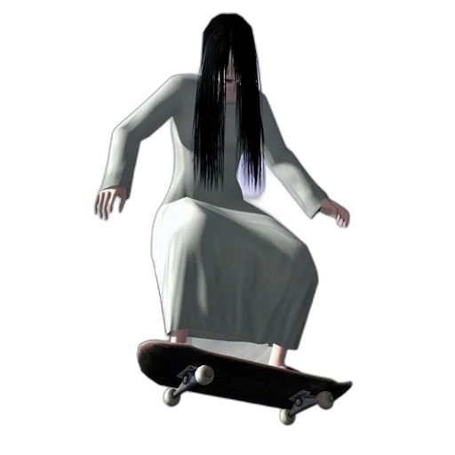 dress, creature, hair, staff transparent PNG cut-out