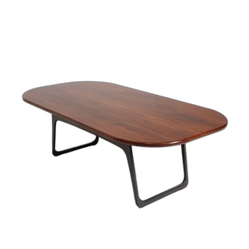 furniture, 3d render, 1950s, rosewood transparent PNG cut-out