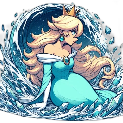crown, dress, hair, concept art transparent PNG cut-out