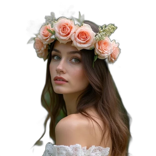 crown, hat, dress, face transparent PNG cut-out