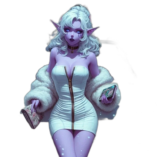 dress, staff, concept art, fantasy art transparent PNG cut-out
