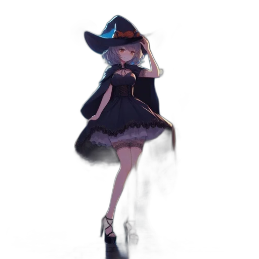 dress, hat, staff, crown transparent PNG cut-out