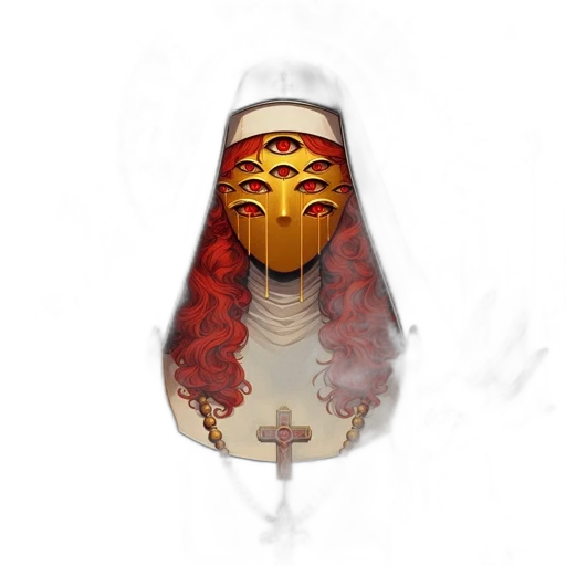 mask, crown, staff, face transparent PNG cut-out
