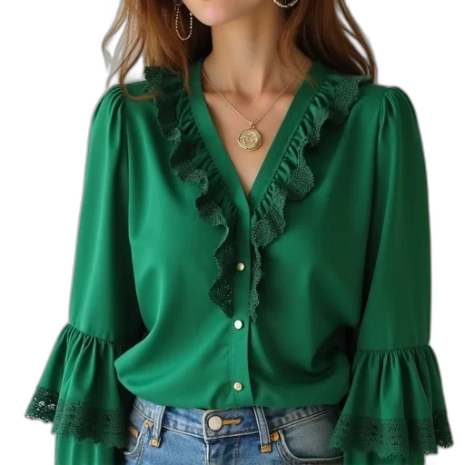 jacket, jewelry, dress, green transparent PNG cut-out