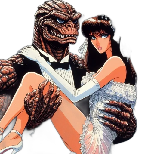 comic book art, vaporwave, concept art, fantasy art transparent PNG cut-out