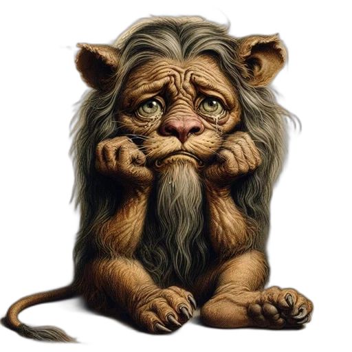 animal, face, creature, photorealistic transparent PNG cut-out