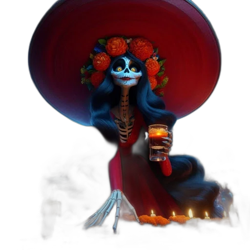 hat, staff, mask, animal transparent PNG cut-out