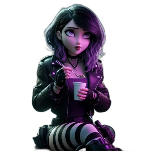 jacket, staff, comic book art, concept art transparent PNG cut-out