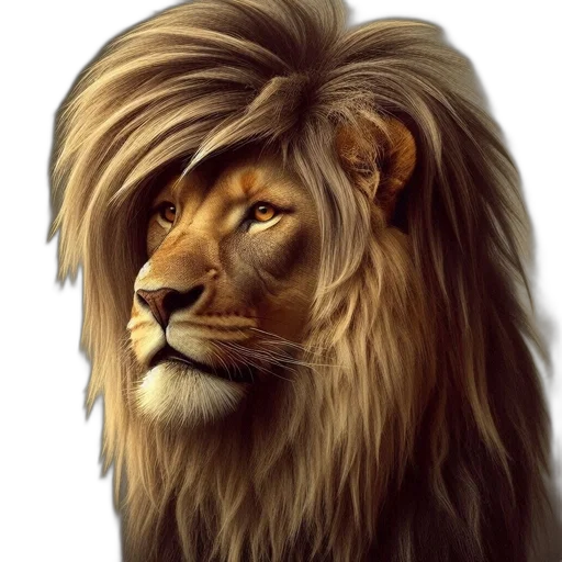 animal, crown, hair, photorealistic transparent PNG cut-out