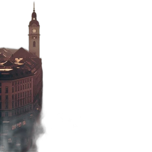 building, umbrella, concept art, 3d render transparent PNG cut-out