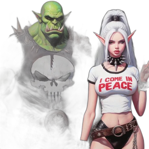 concept art, fantasy art, comic book art, photorealistic transparent PNG cut-out