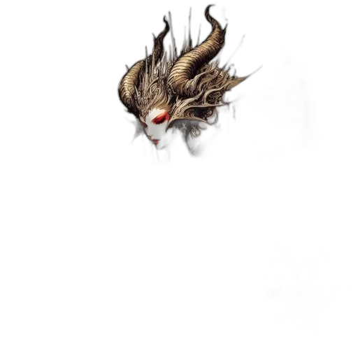 dragon, mask, creature, staff transparent PNG cut-out
