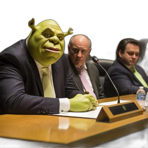 mask, concept art, 3d render, shrek-themed transparent PNG cut-out