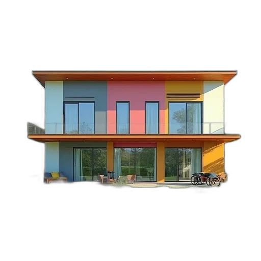 building, furniture, 3d render, photorealistic transparent PNG cut-out