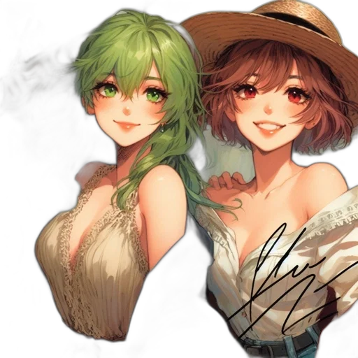 hat, dress, watercolor, oil painting transparent PNG cut-out