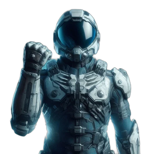 robot, mask, concept art, 3d render transparent PNG cut-out