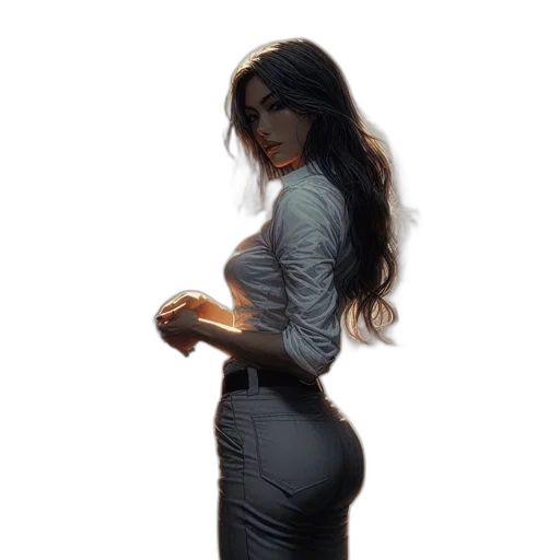 dress, weapon, jacket, concept art transparent PNG cut-out