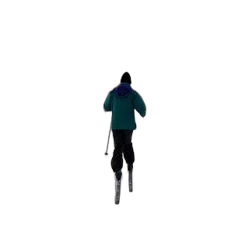 jacket, staff, robot, creature transparent PNG cut-out