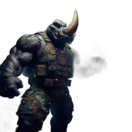 weapon, creature, concept art, 3d render transparent PNG cut-out