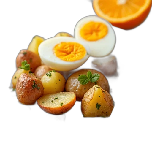 food, crown, photorealistic, 3d render transparent PNG cut-out
