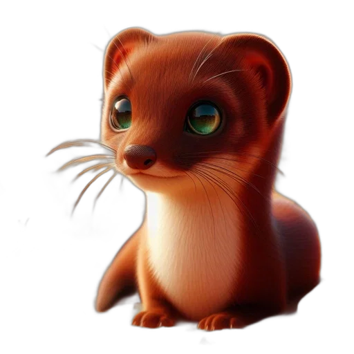 animal, staff, creature, 3d render transparent PNG cut-out