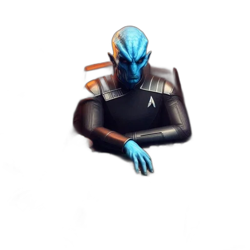 robot, mask, creature, staff transparent PNG cut-out