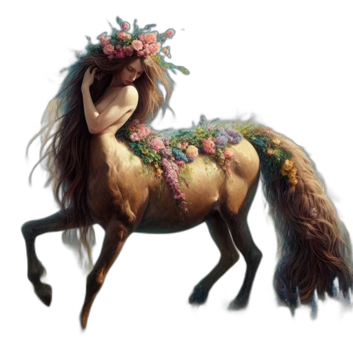 animal, creature, dress, fantasy art transparent PNG cut-out