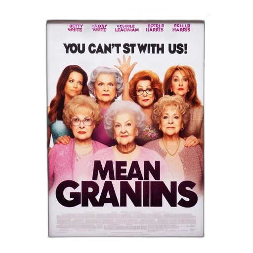poster, mean, grannies, six transparent PNG cut-out