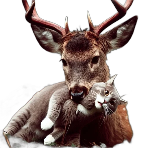 animal, crown, creature, photorealistic transparent PNG cut-out