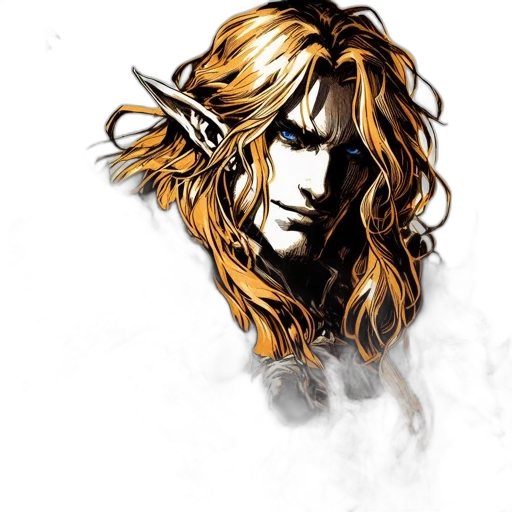 dragon, hair, staff, face transparent PNG cut-out