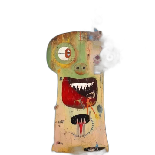 mask, creature, robot, staff transparent PNG cut-out