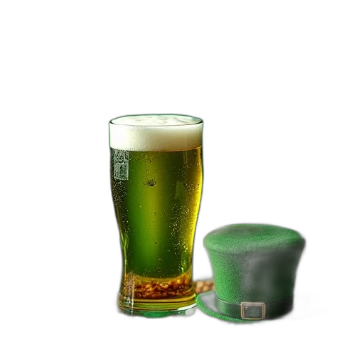 bottle, hat, food, 3d render transparent PNG cut-out