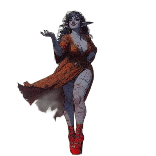 dress, concept art, fantasy art, pixel art transparent PNG cut-out