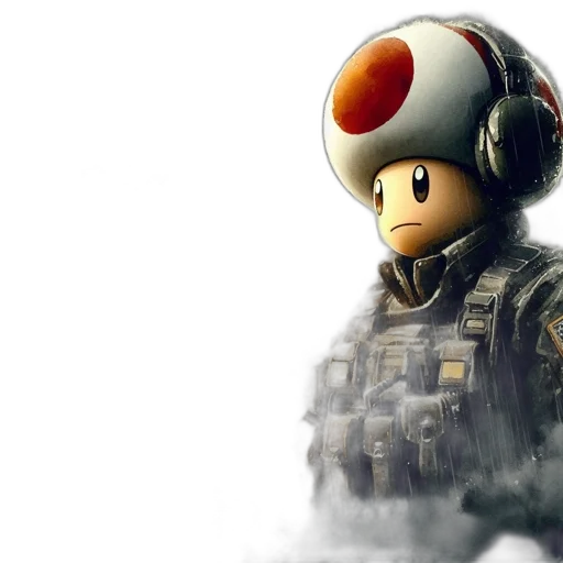 robot, hat, weapon, face transparent PNG cut-out