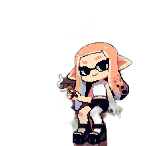 weapon, staff, animal, pixel art transparent PNG cut-out