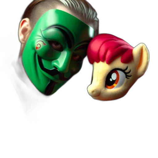 mask, face, concept art, 3d render transparent PNG cut-out