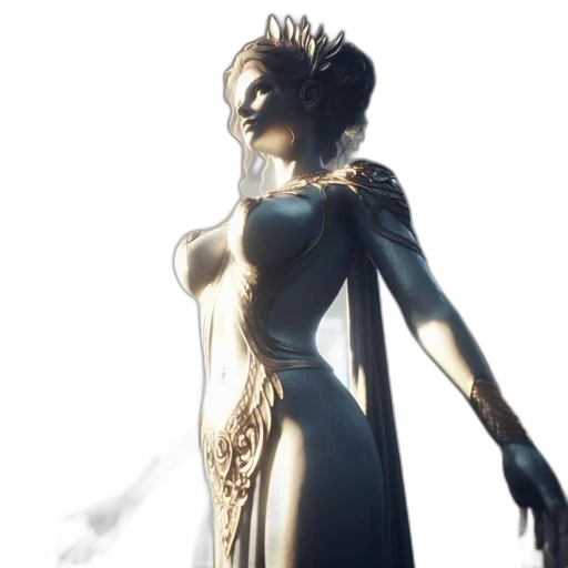 dress, jewelry, concept art, 3d render transparent PNG cut-out