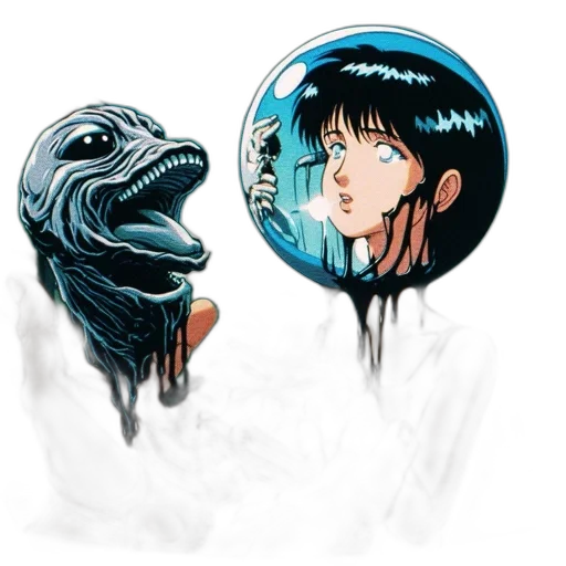 mask, face, creature, comic book art transparent PNG cut-out