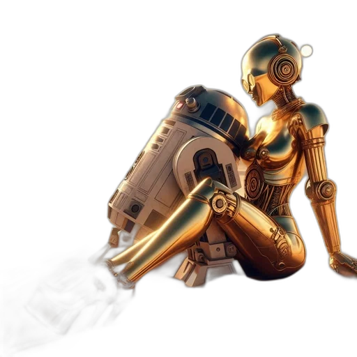 robot, weapon, concept art, 3d render transparent PNG cut-out