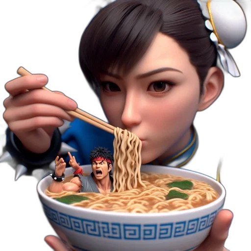 food, face, concept art, 3d render transparent PNG cut-out